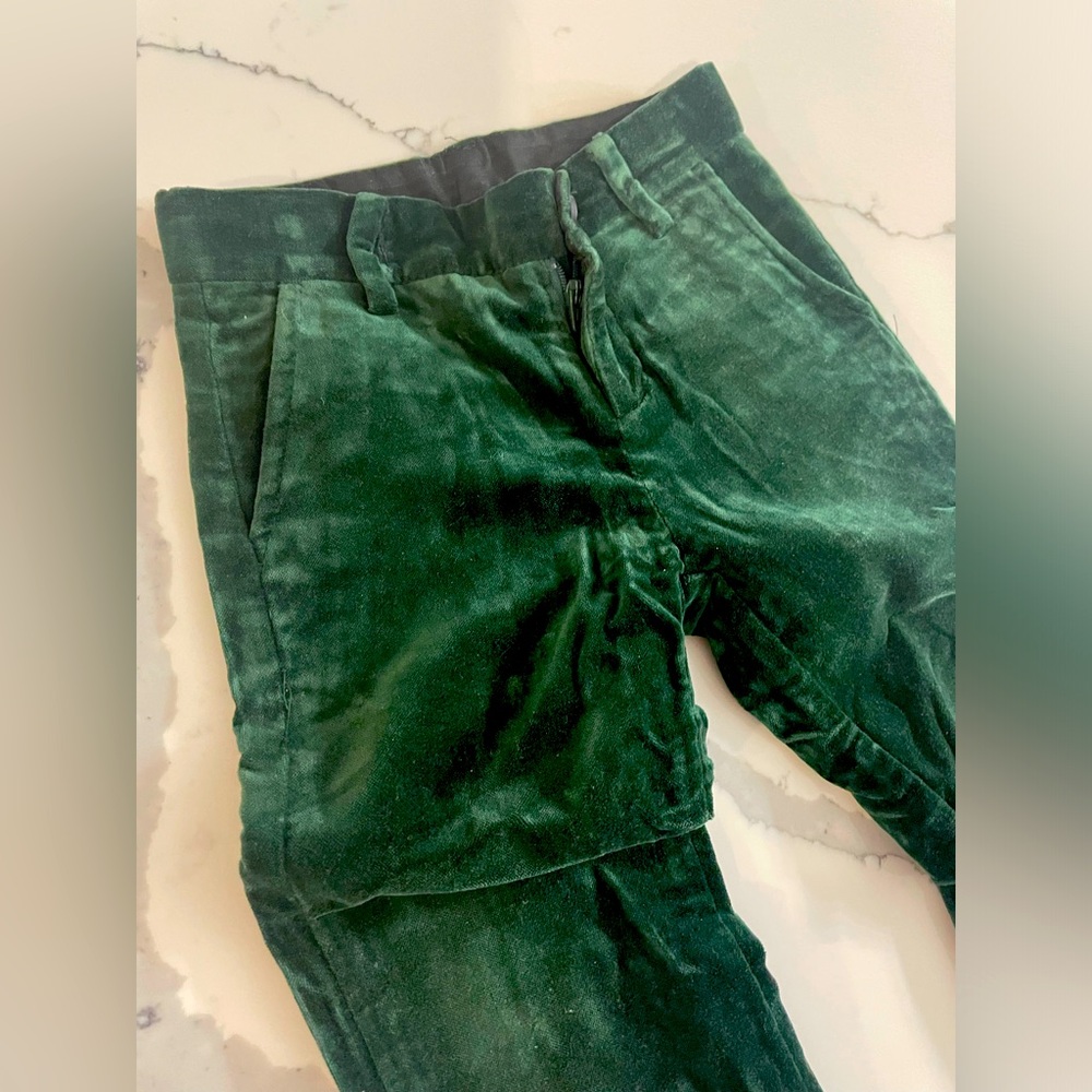 Green velvet 2T dress pants